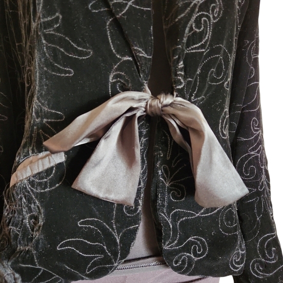 Cynthia Max Black Velvet Party Blazer - Picture 3 of 7